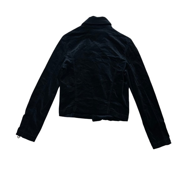 NWOT AG Adriano Goldschmied Black Quincy Velvet Biker‎ Moto Jacket Size S - Picture 5 of 7